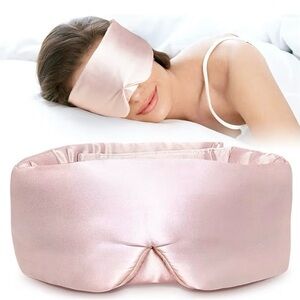 Luxurious Pink Silk Sleep Mask